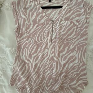 Express Blush Zebra Print Blouse